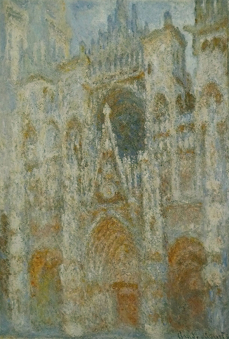 Claude Monet - La catedral de Rouen, efectos de luz matinal 