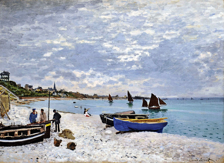 Claude Monet - La playa de Sainte-Adresse 