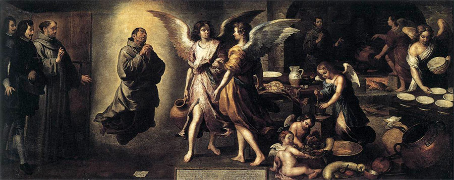 Bartolomé Esteban Murillo - La cocina de los ángeles 