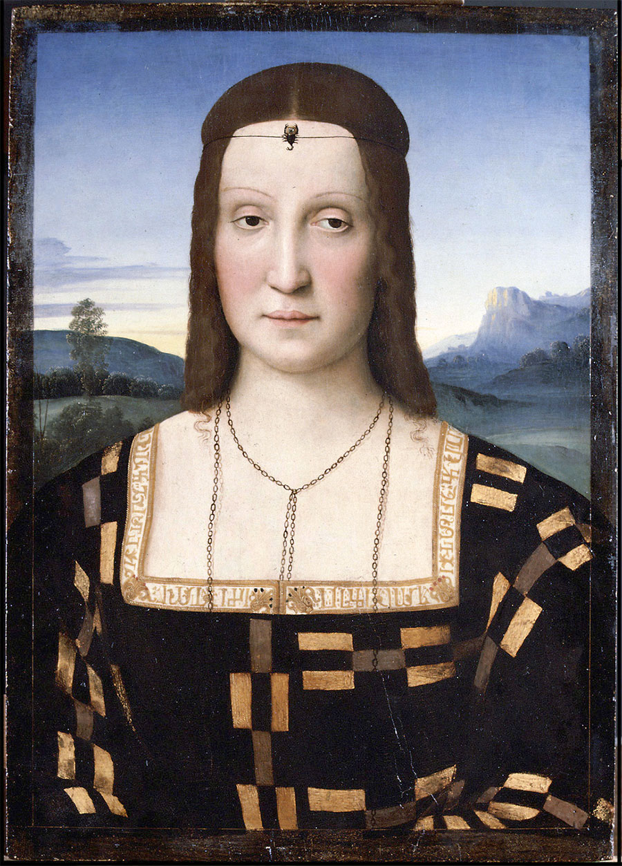 Rafael Sanzio - Retrato de Elisabetta Gonzaga 
