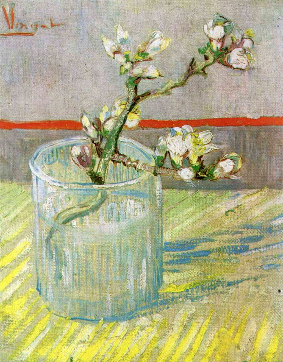 Vincent van Gogh - Rama de almendro en un vaso 