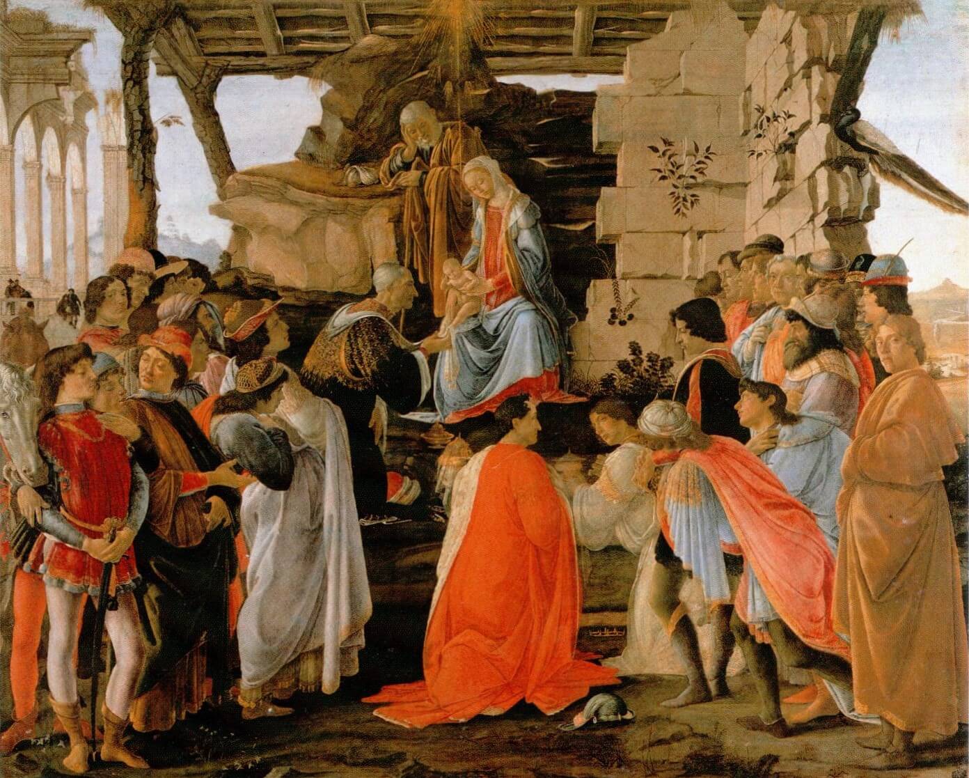 La Adoración de los Reyes – Sandro Botticelli, 1475, Renacimiento italiano