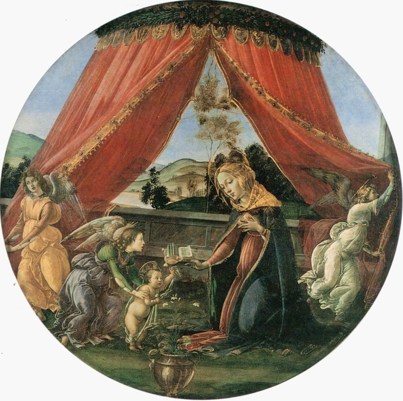 Piedad con san Jerónimo, san Pablo y san Pedro – Sandro Botticelli, 1492, Renacimiento italiano