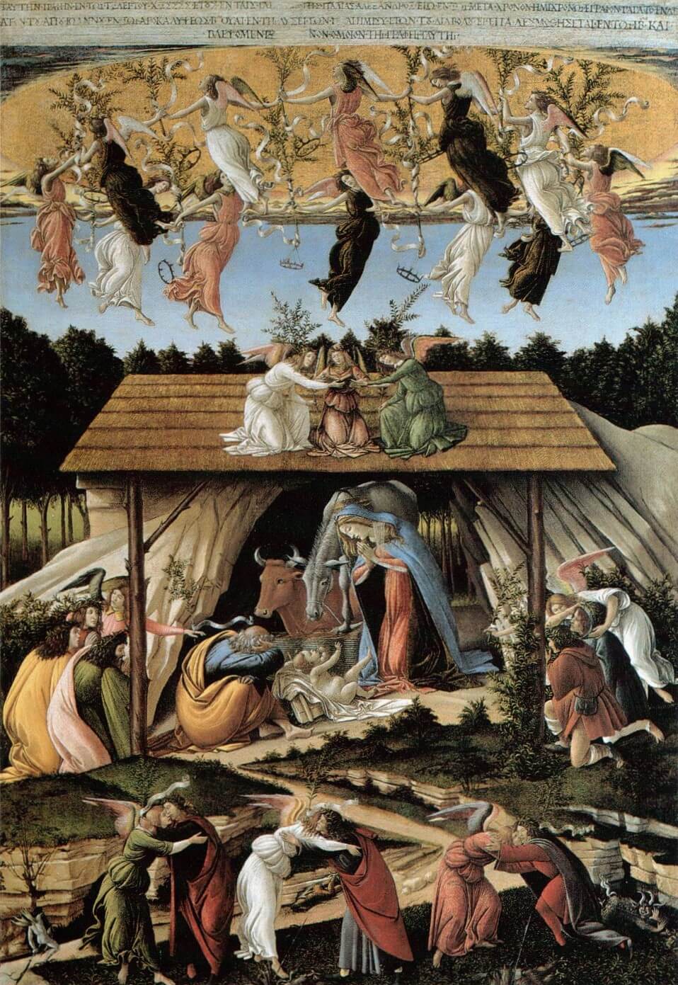 Natividad mística – Sandro Botticelli, 1501, Renacimiento italiano