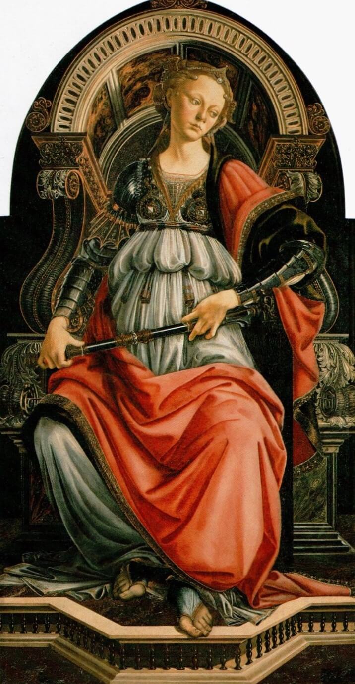 La Fortaleza – Sandro Botticelli, 1470, Renacimiento italiano