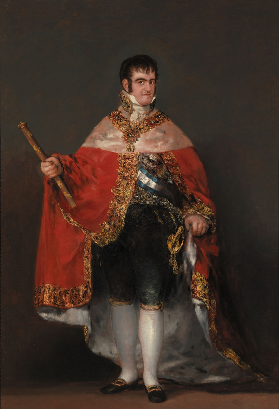 Francisco de Goya - Fernando VII con manto real 
