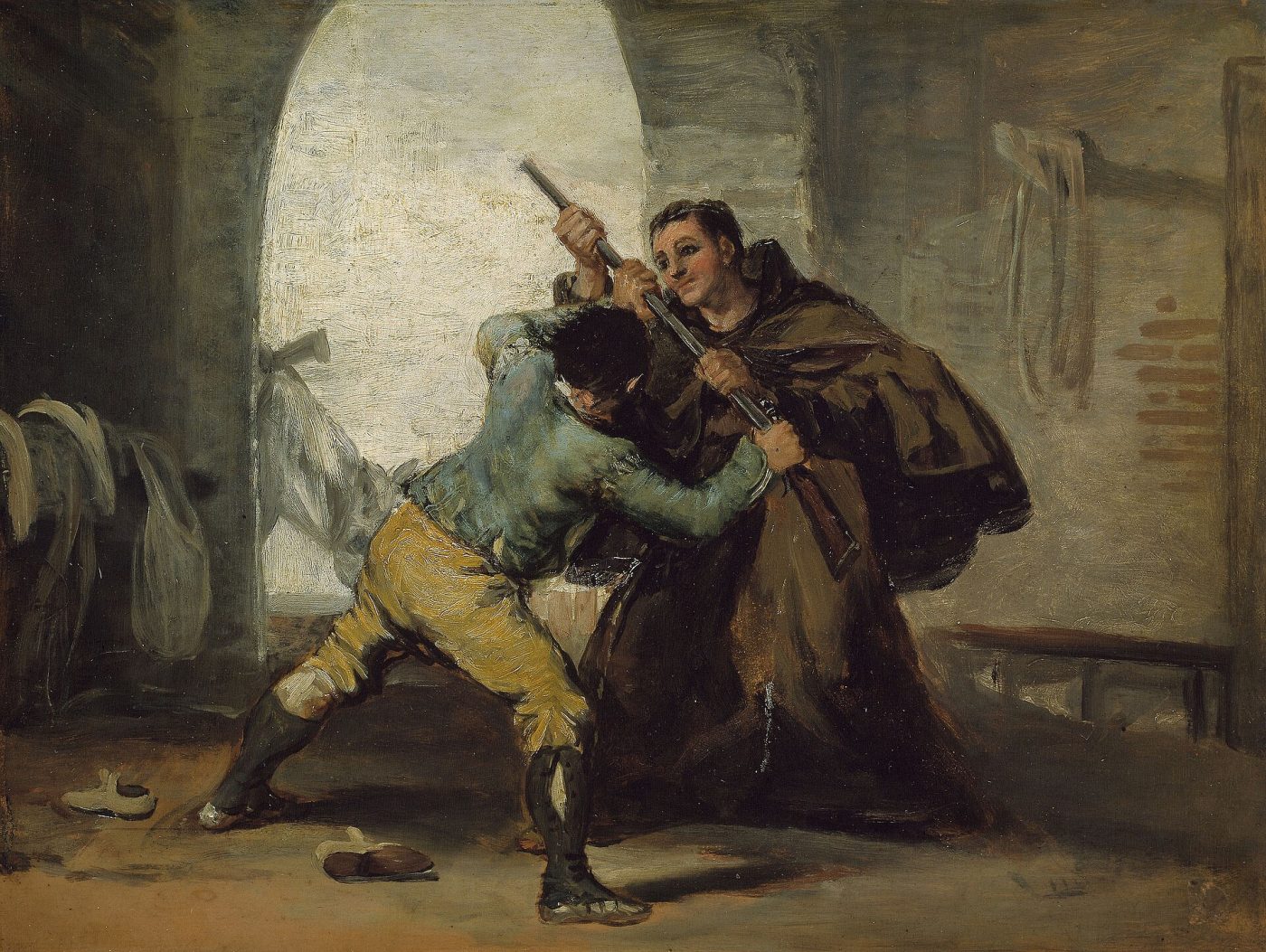 Friar Pedro arrebata la pistola de El Maragato – Francisco de Goya, hacia 1806, Romanticismo