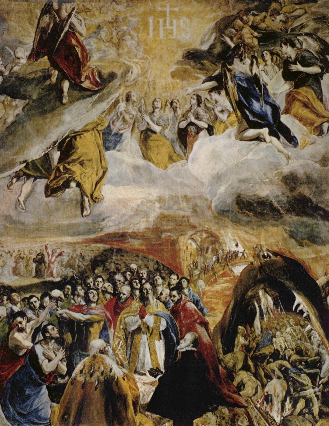 La Adoración del Nombre de Jesús (Alegoría de la Liga Santa) – El Greco, 1579-1580, Manierismo