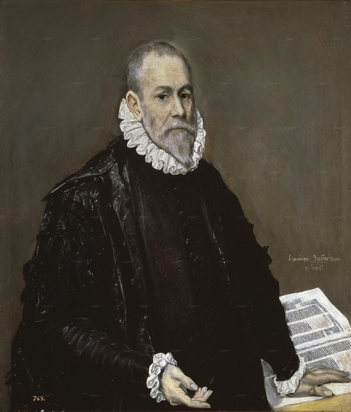 Retrato de un médico (El doctor Rodrigo de la Fuente) – El Greco, 1585-1588, Manierismo