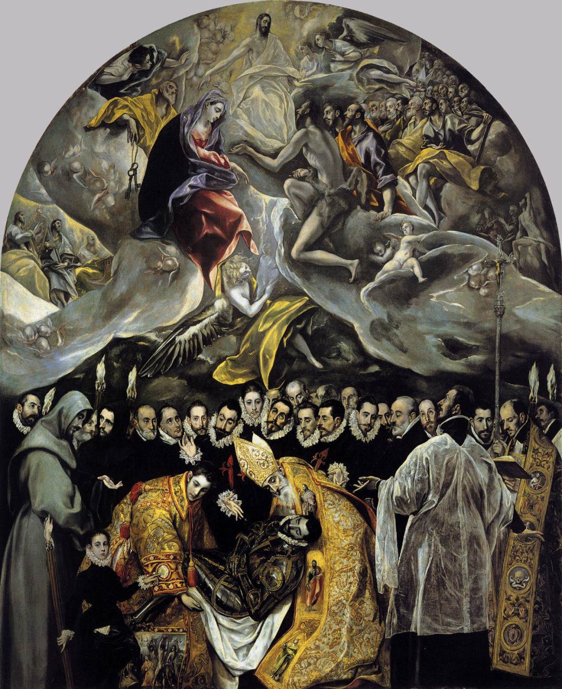 El entierro del conde de Orgaz – El Greco, 1586-1588, Manierismo