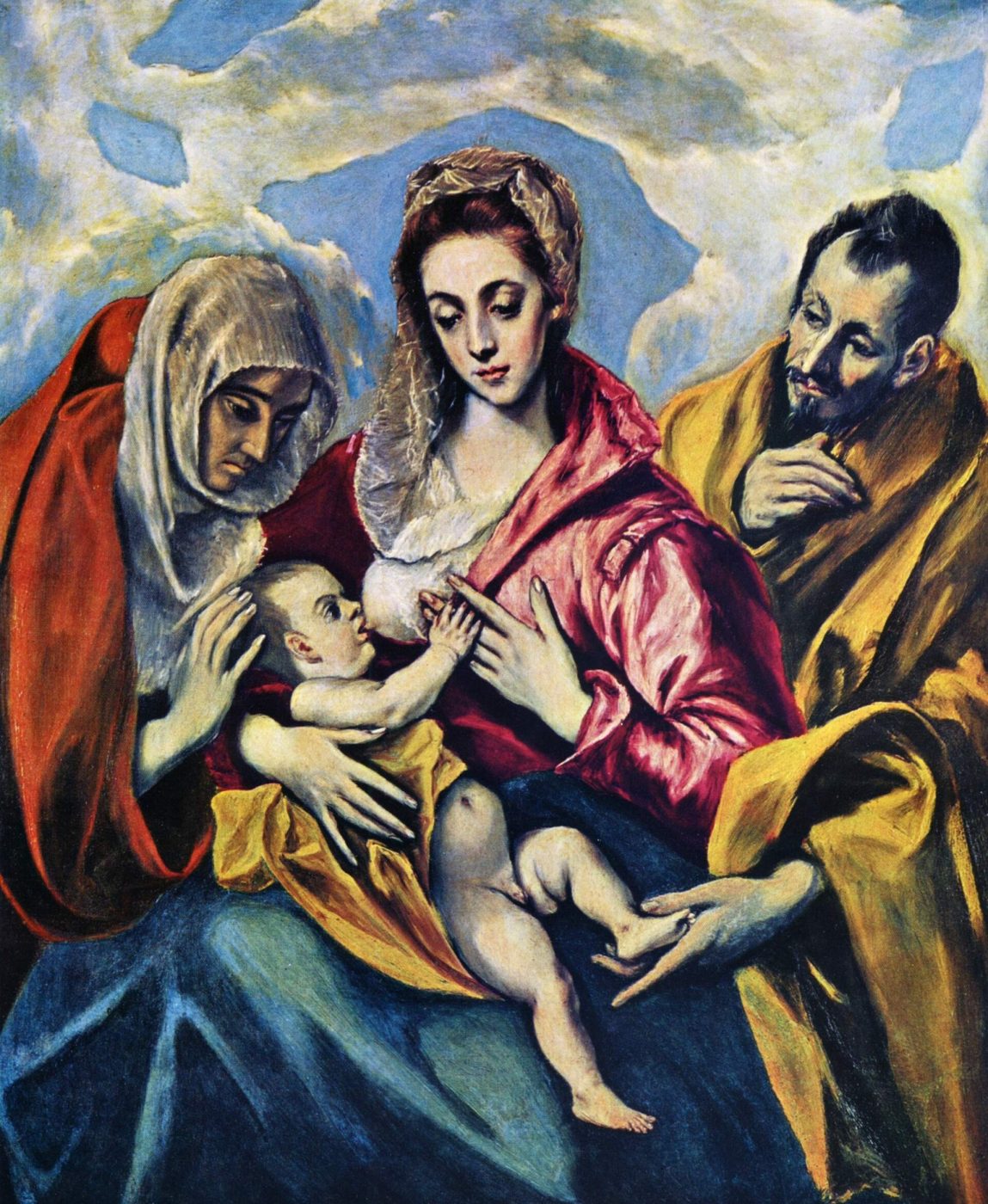 La Sagrada Familia con santa Ana – El Greco, 1590-1595, Manierismo