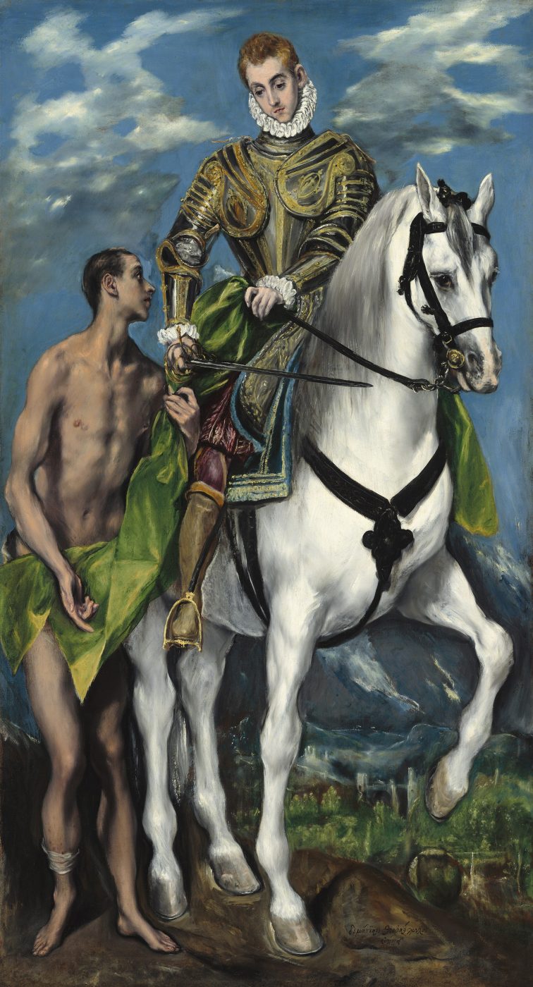 San Martín y el mendigo – El Greco, 1597-1599, Manierismo