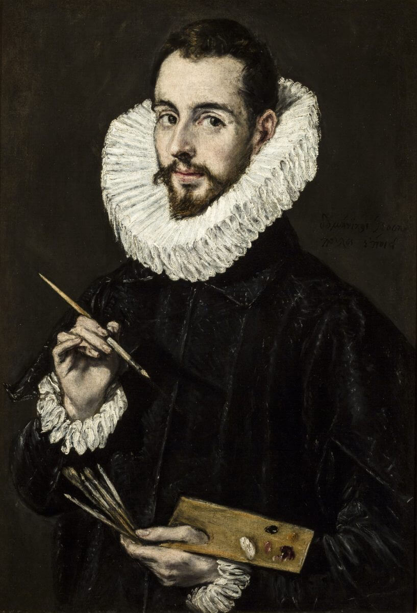 Retrato de un pintor (Jorge Manuel Teotocópulos) – El Greco, 1600-1605, Manierismo