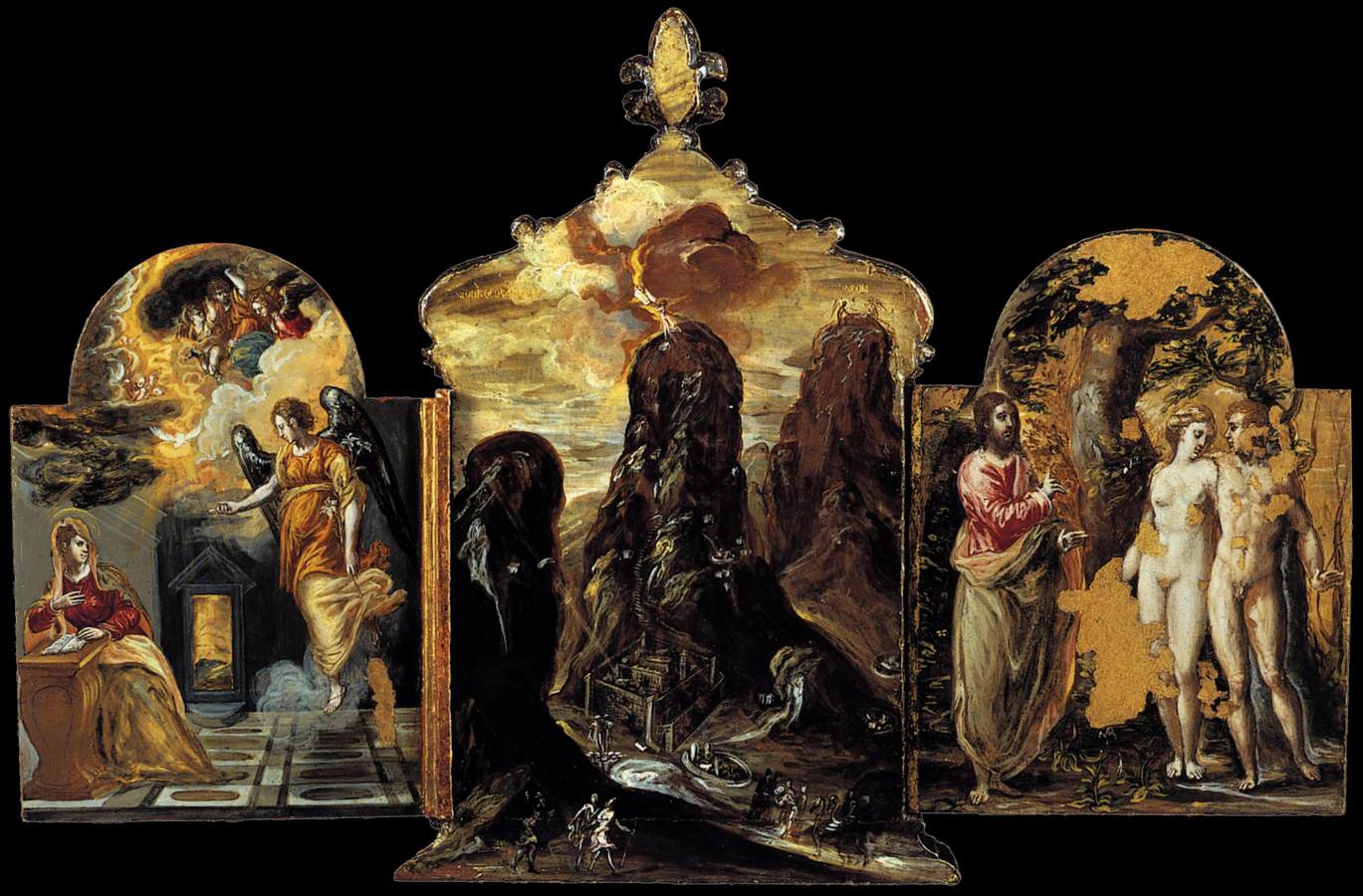 Tríptico de Módena (reverso) – El Greco, 1567-1569, Manierismo