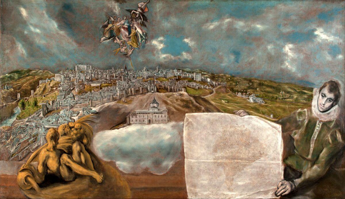 Vista y mapa de Toledo – El Greco, 1608-1614, Manierismo
