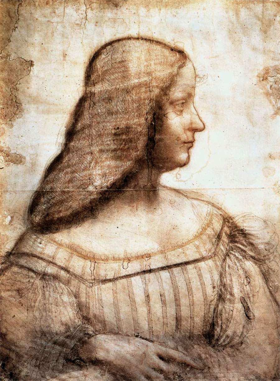 Leonardo da Vinci - Retrato de Isabella d'Este 