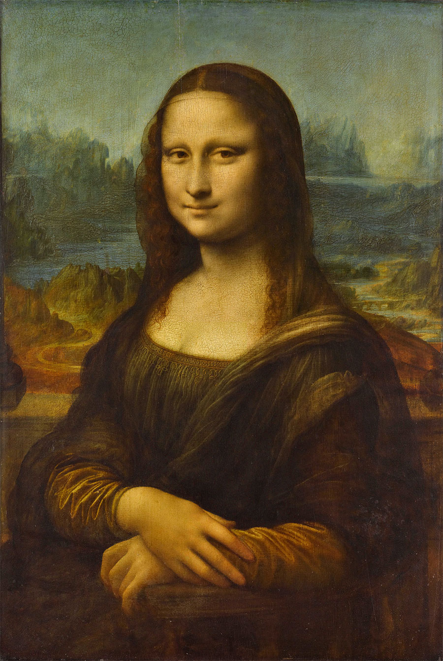 Leonardo da Vinci - Retrato de Mona Lisa del Giocondo (La Gioconda) 