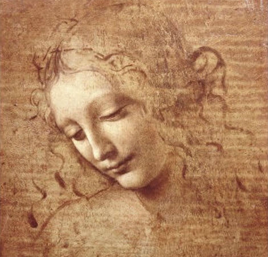 Leonardo da Vinci - Cabeza de muchacha (La despeinada) 