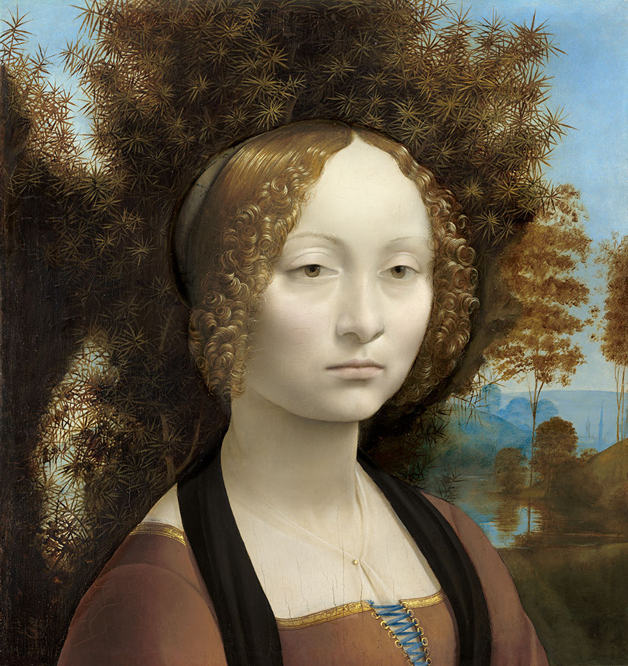 Leonardo da Vinci - Retrato de Ginevra Benci 