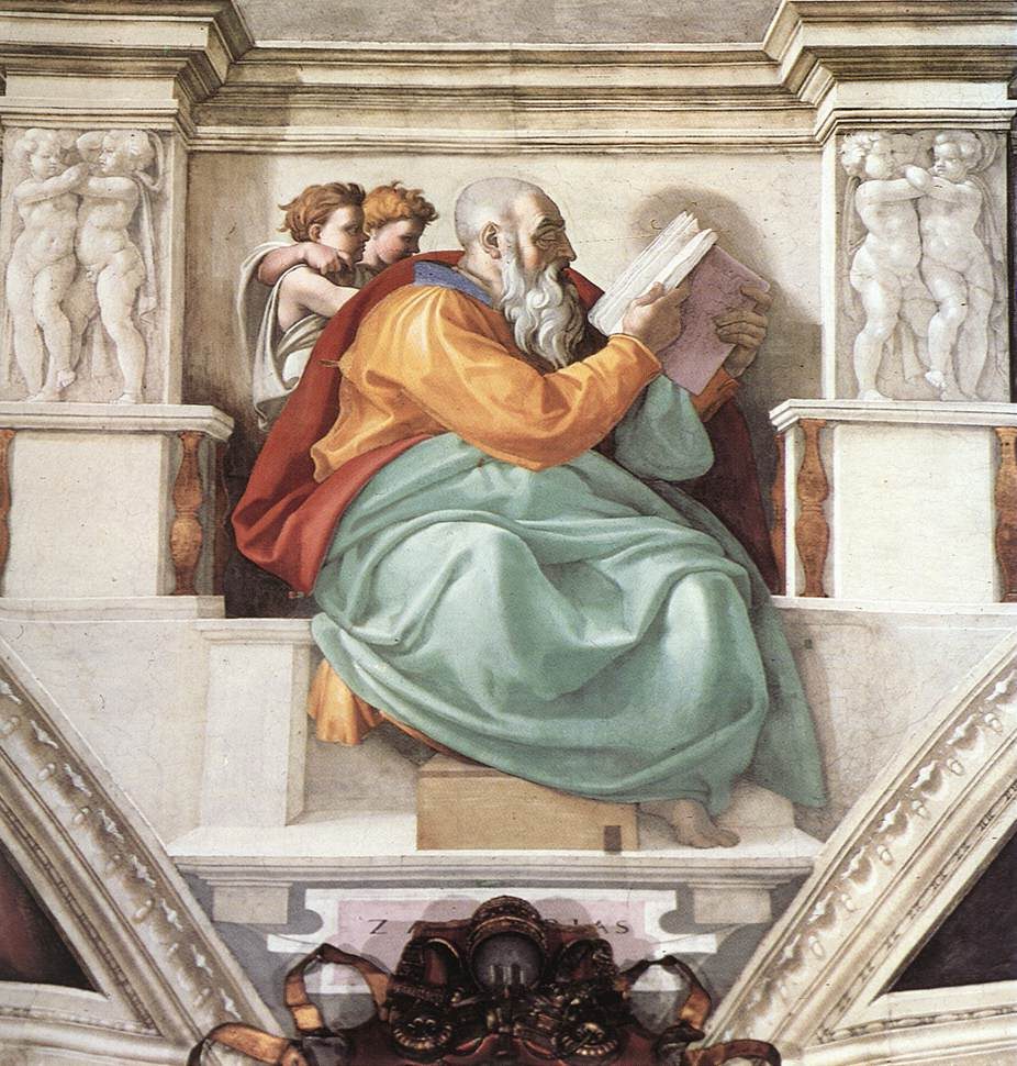 El Profeta Zacarías – Miguel Ángel, 1508-1509, Alto Renacimiento