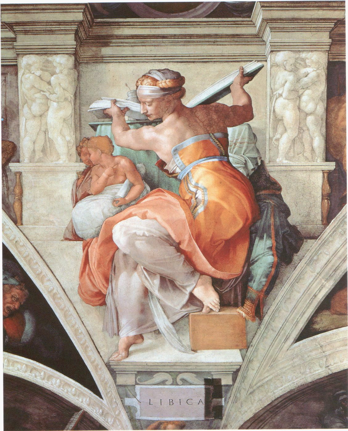 La Sibila Líbica – Miguel Ángel, 1511, Alto Renacimiento
