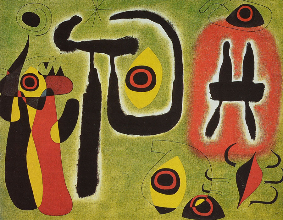 Miró - El sol rojo se come a la araña 