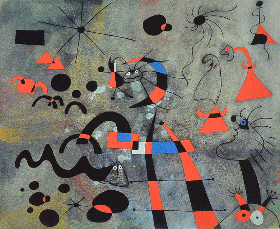 Miró - La escalera de la fuga (De la serie de las Constelaciones) 