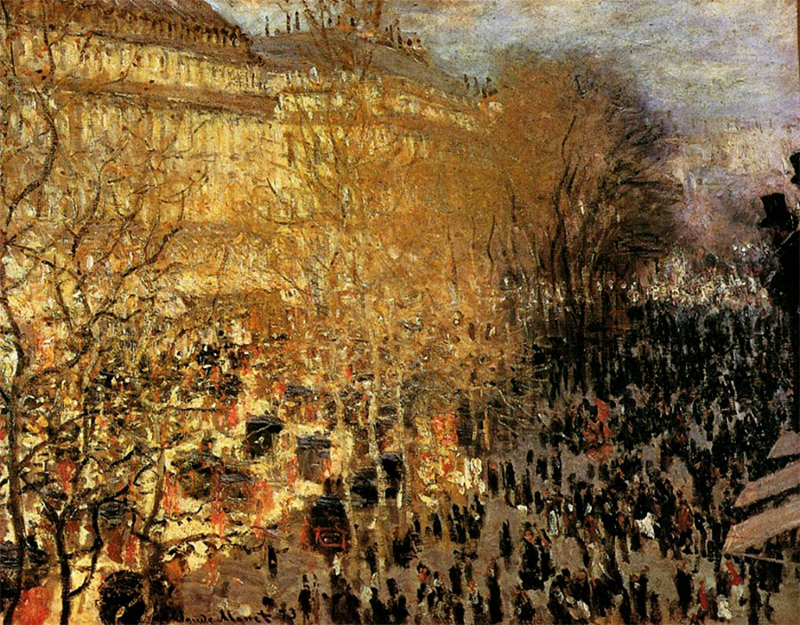 Claude Monet - El carnaval en el Boulevard des Capucines 