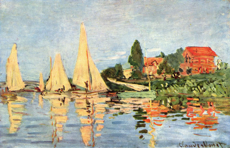 Claude Monet - Las barcas, regatas en Argenteuil 