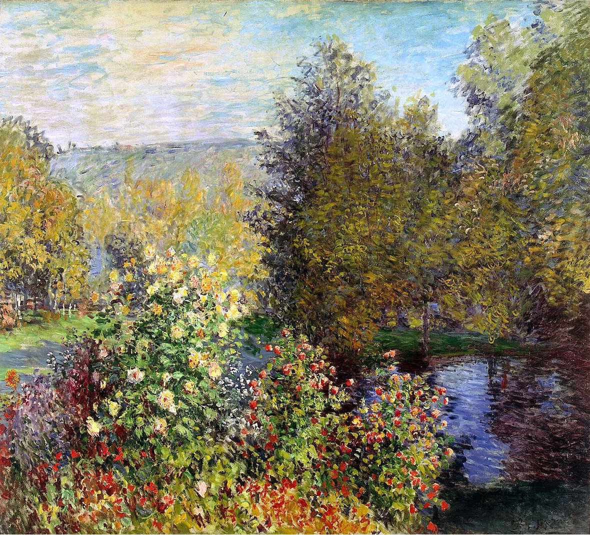 Claude Monet - El jardín de Hoschedé en Montgeron