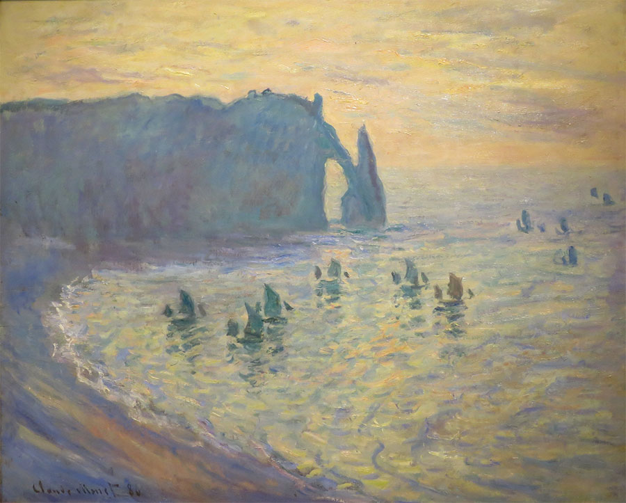 Claude Monet - Arrecifes en Étretat 
