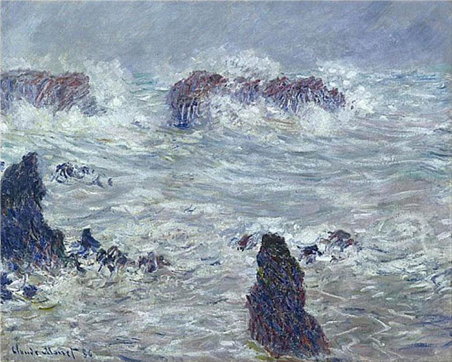 Claude Monet - Tempestad en Bellelle
