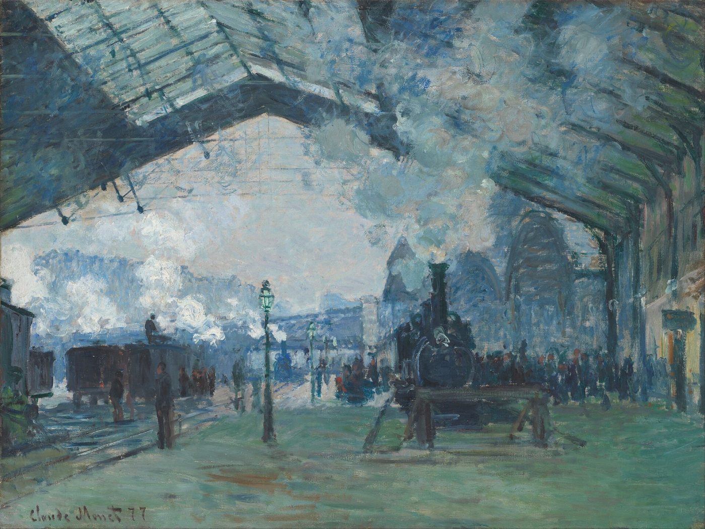 Claude Monet - Llegada del tren normando Gare Saint-Lazare