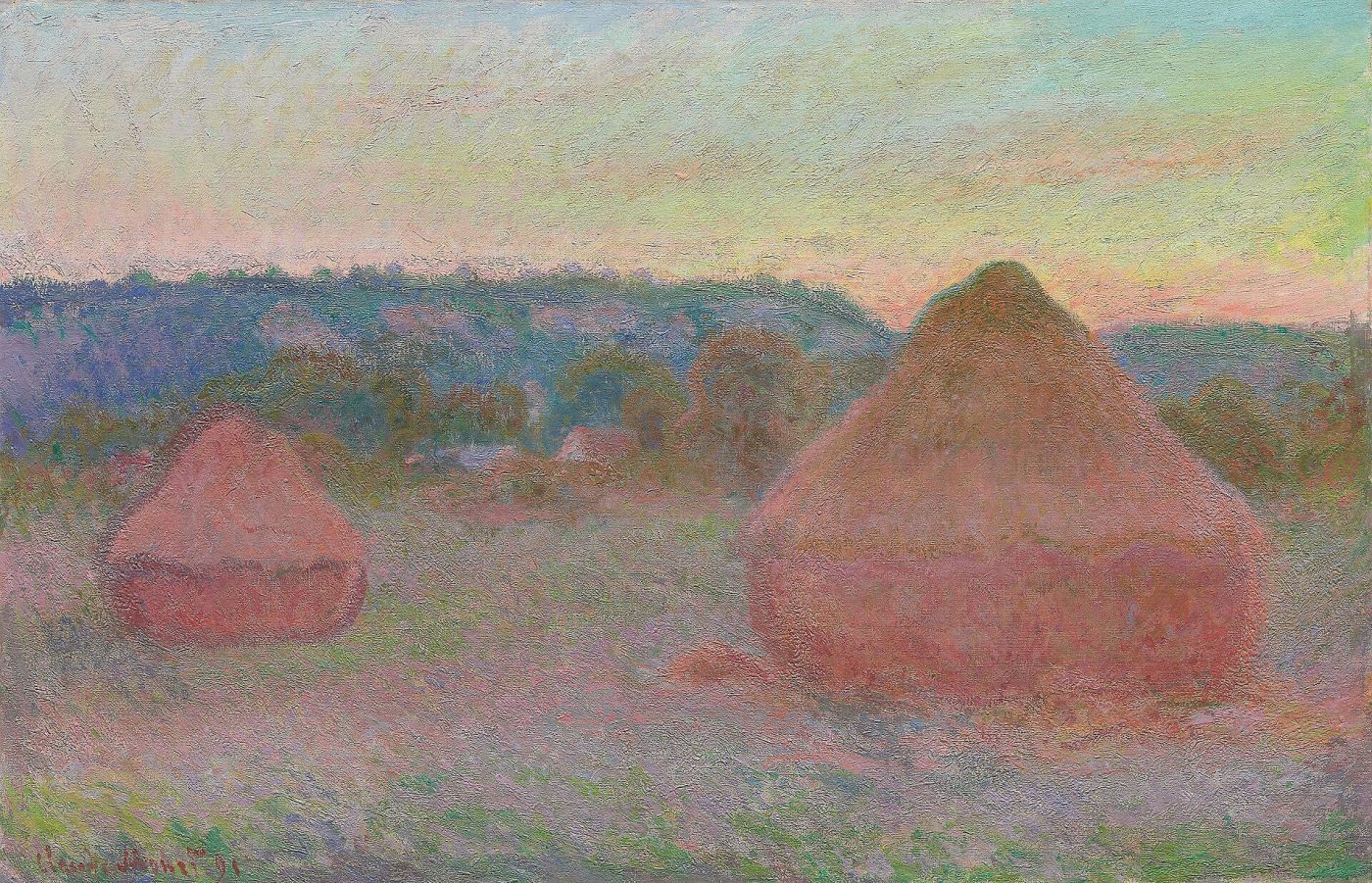 Claude Monet - Pilas de trigo (Final del día, otoño)