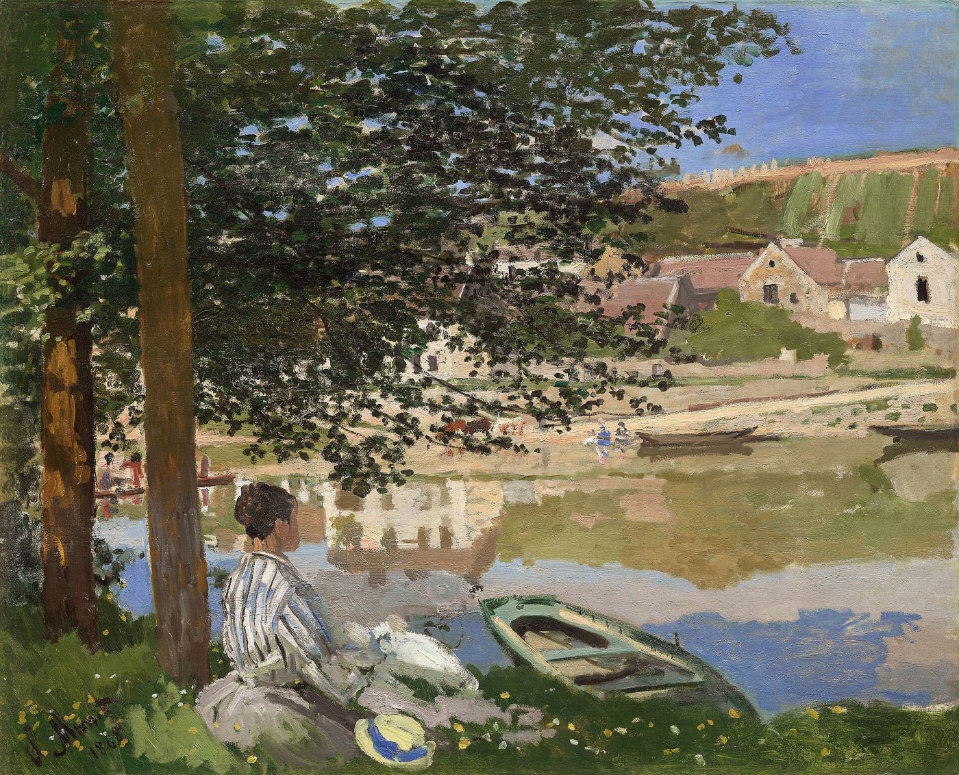 Claude Monet - En la orilla del Sena en Bennecourt