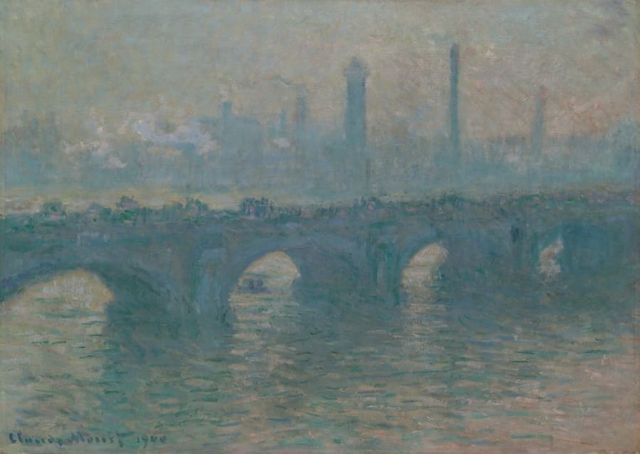 Claude Monet - Puente de Waterloo Tiempo Gris