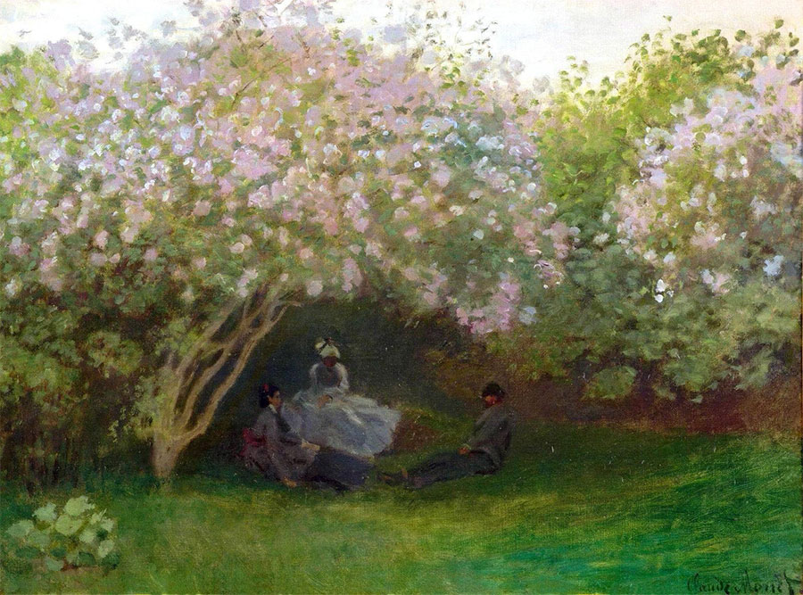 Claude Monet - Descanso bajo los lilos 