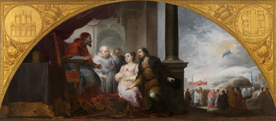 Bartolomé Esteban Murillo - El patricio relata su sueño al papa Liberio 