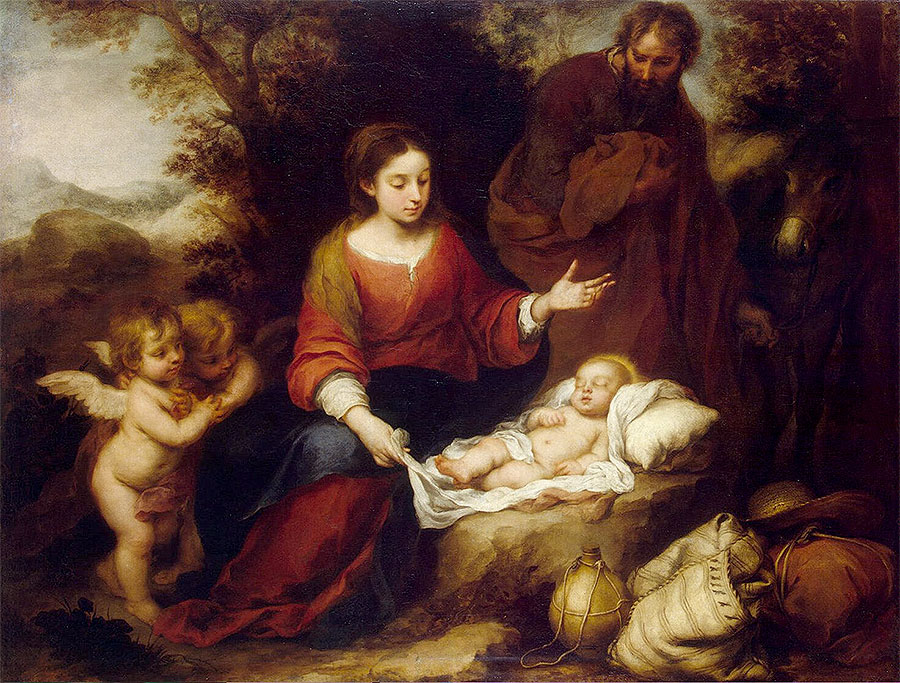 Bartolomé Esteban Murillo - Descanso en la Huida a Egipto 