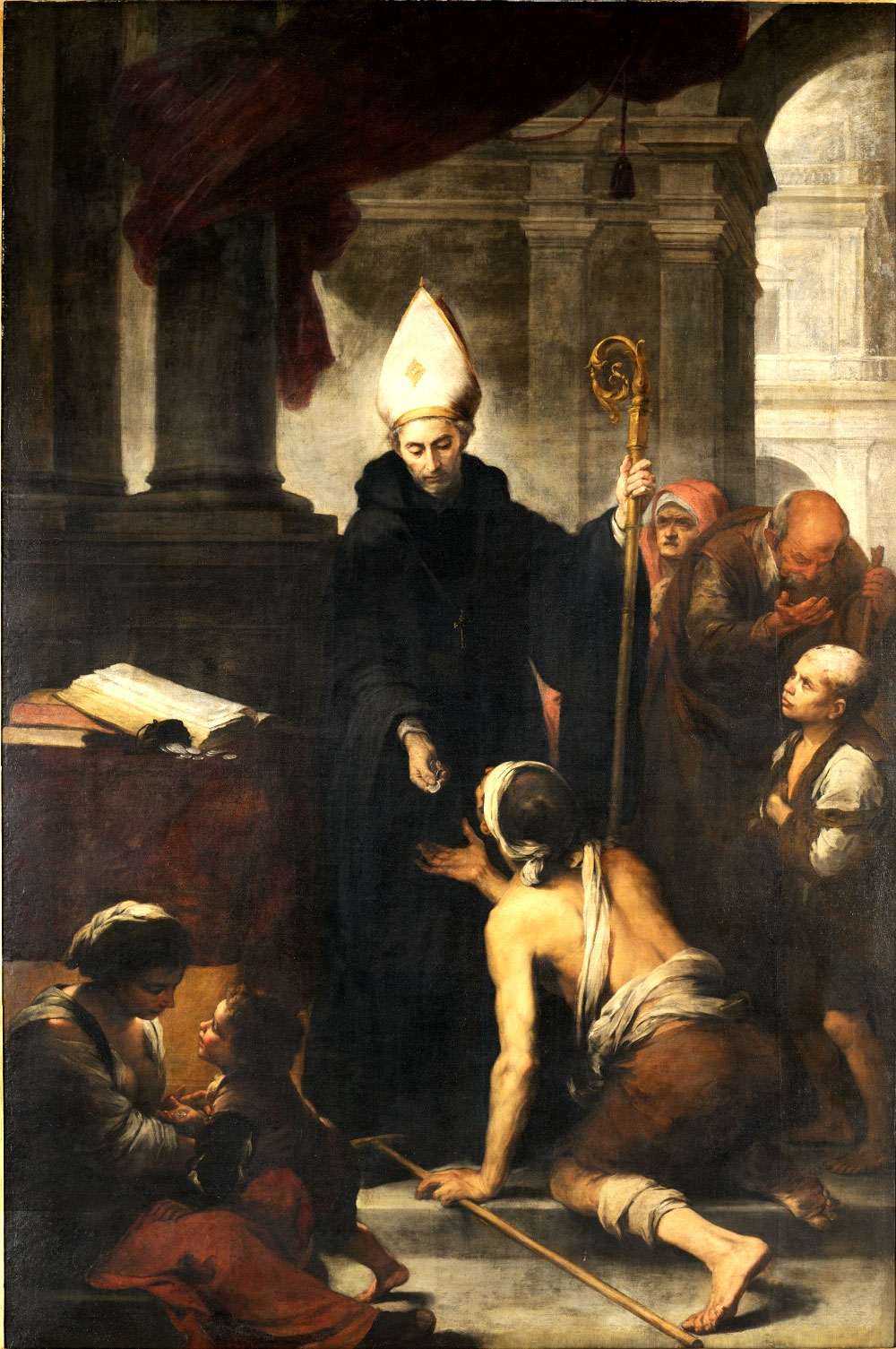 Bartolomé Esteban Murillo - Santo Tomás de Villanueva dando limosna 
