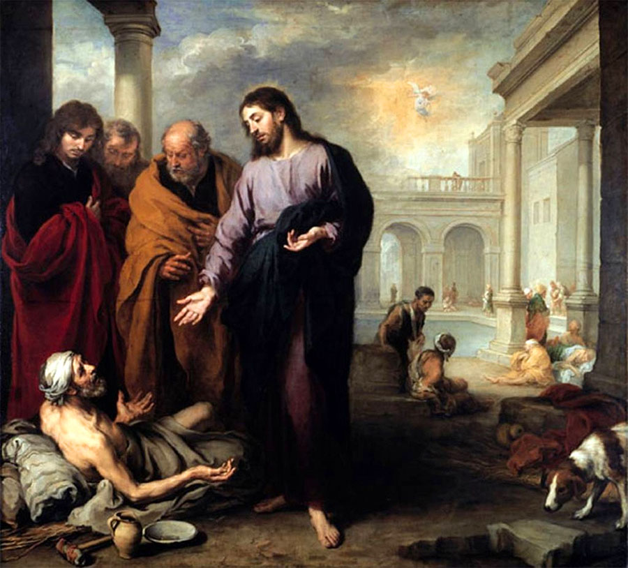 Bartolomé Esteban Murillo - Curación del paralítico en la piscina probática 