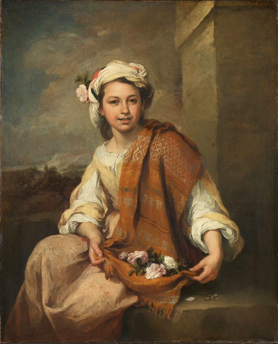 Bartolomé Esteban Murillo - Muchacha con flores 