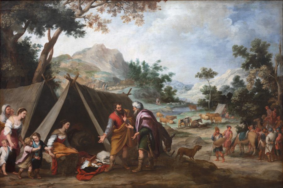 Labán buscando a sus dioses domésticos robados – Bartolomé Esteban Murillo, hacia 1665-70, Barroco