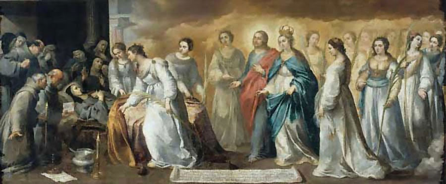 Bartolomé Esteban Murillo - La muerte de santa Clara 