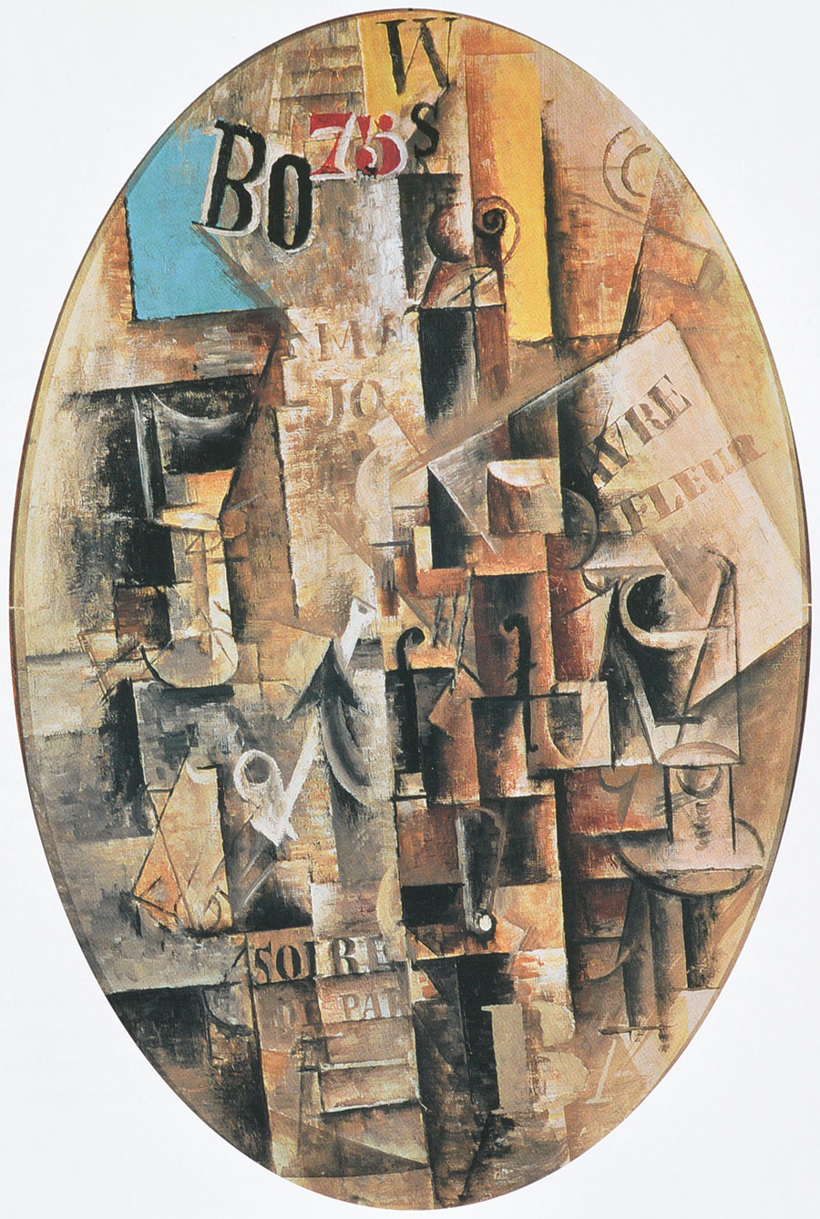 Picasso - Violín, copa, pipa y tintero 