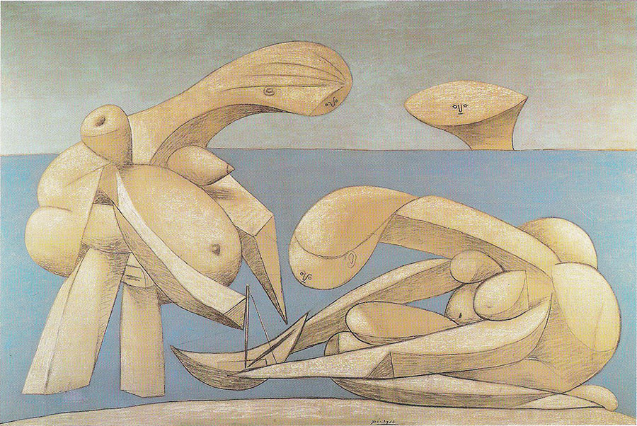 Picasso - Mujeres jugando en la playa 