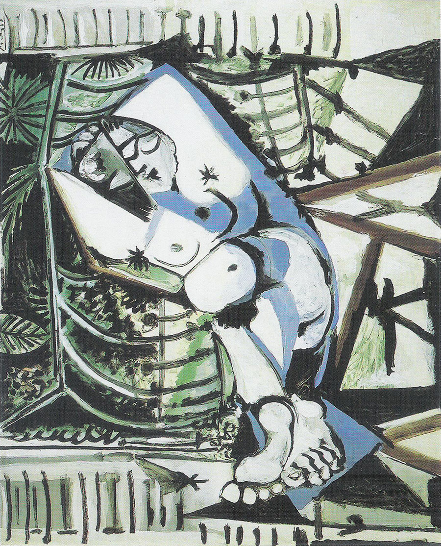 Picasso - Mujer desnuda delante del jardín