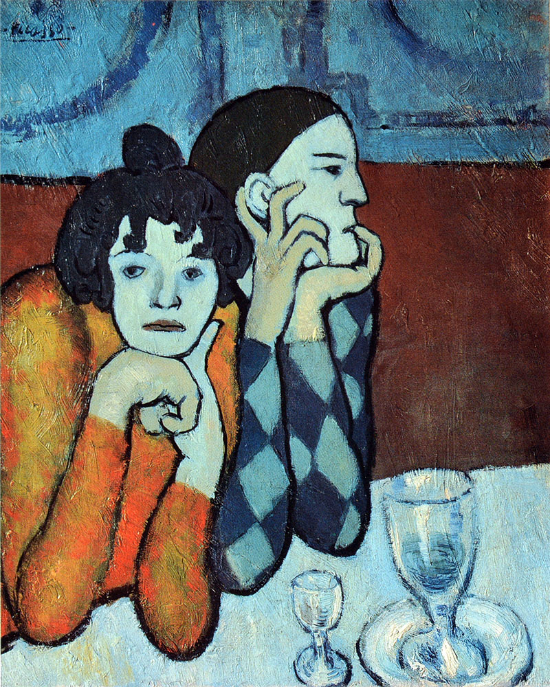 Pablo Picasso - Los dos saltimbanquis (Arlequín y su compañera)
