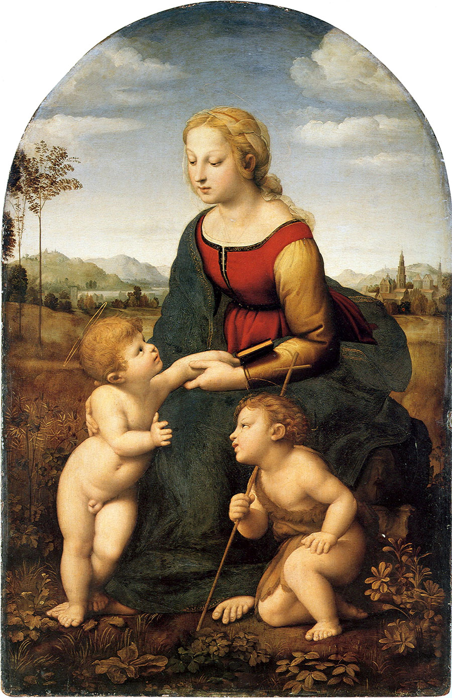 Rafael Sanzio - Virgen con el Niño y san Juanito (La belle jardinére - La bella jardinera) 