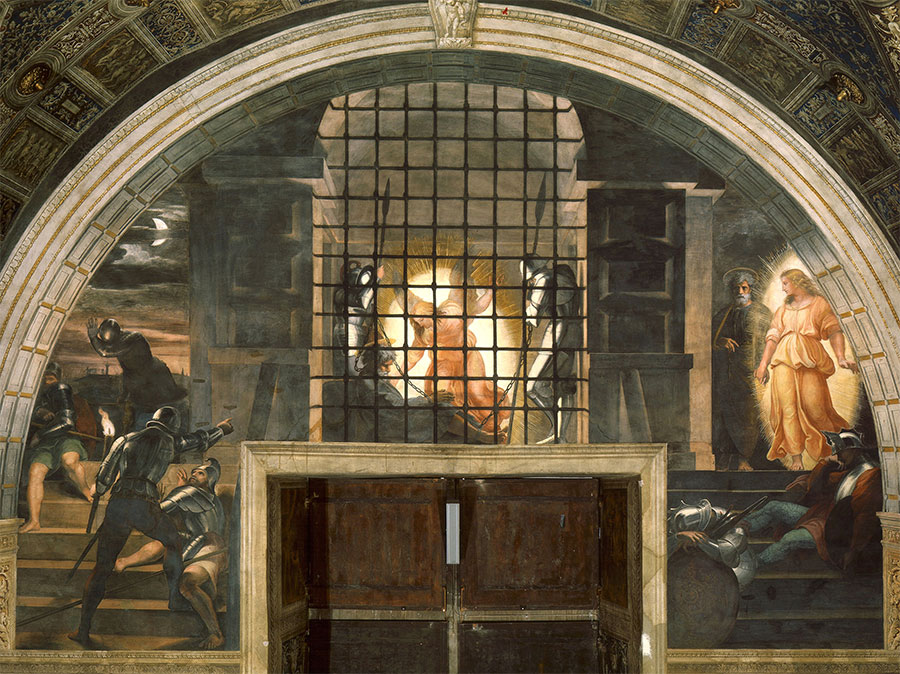 Rafael Sanzio - La liberación de san Pedro 